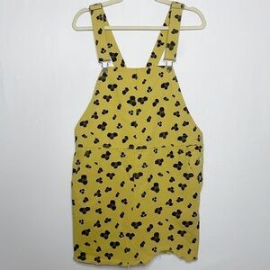 Entro Boho Leopard Pinafore Jumper Overalls Mini Dress